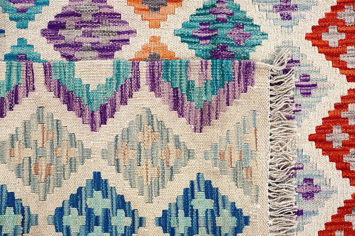 Multi Colored Kilim 5' x 6' 4 - No. 61581 - ALRUG Rug Store