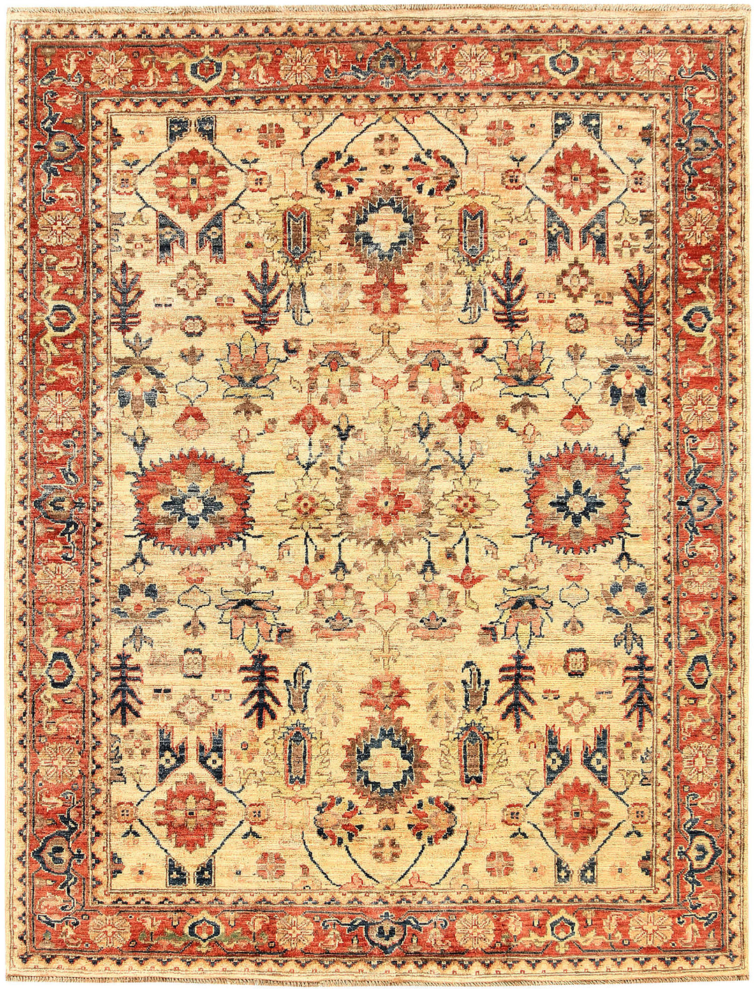 Navajo White Serapi 4' 11 x 6' 5 - No. 61762 - ALRUG Rug Store