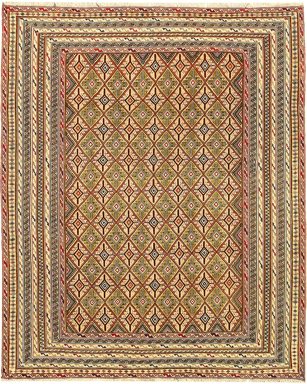 Afghan Mashwani Rug 4' 11 x 6' Hand-Knotted
