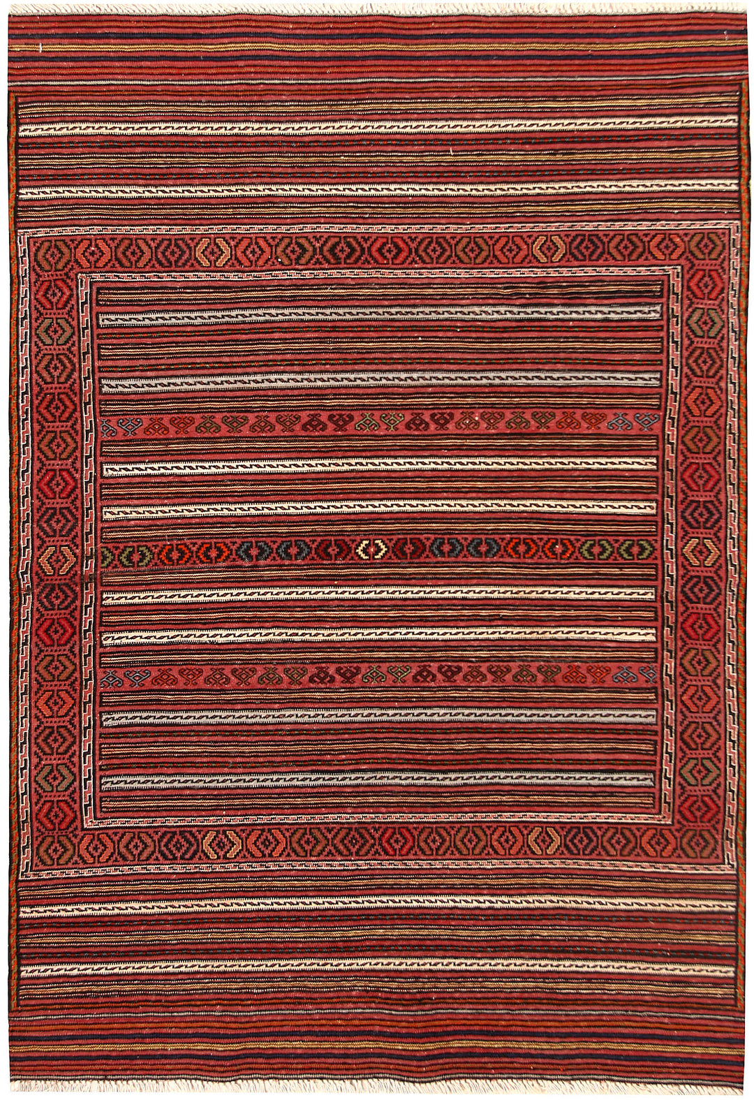 Afghan Maliki Rug 3'3" x 4'9" Hand-Knotted