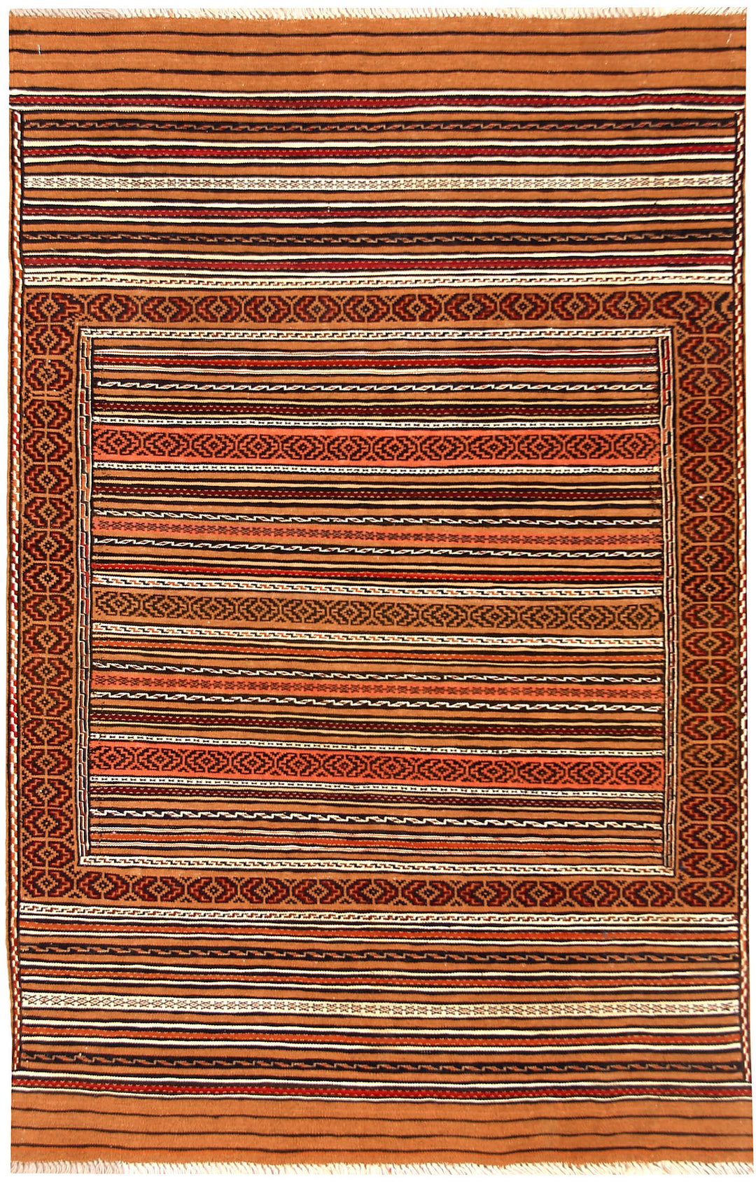 Afghan Oriental Rug 2' 11" x 4' 7" Hand-Knotted