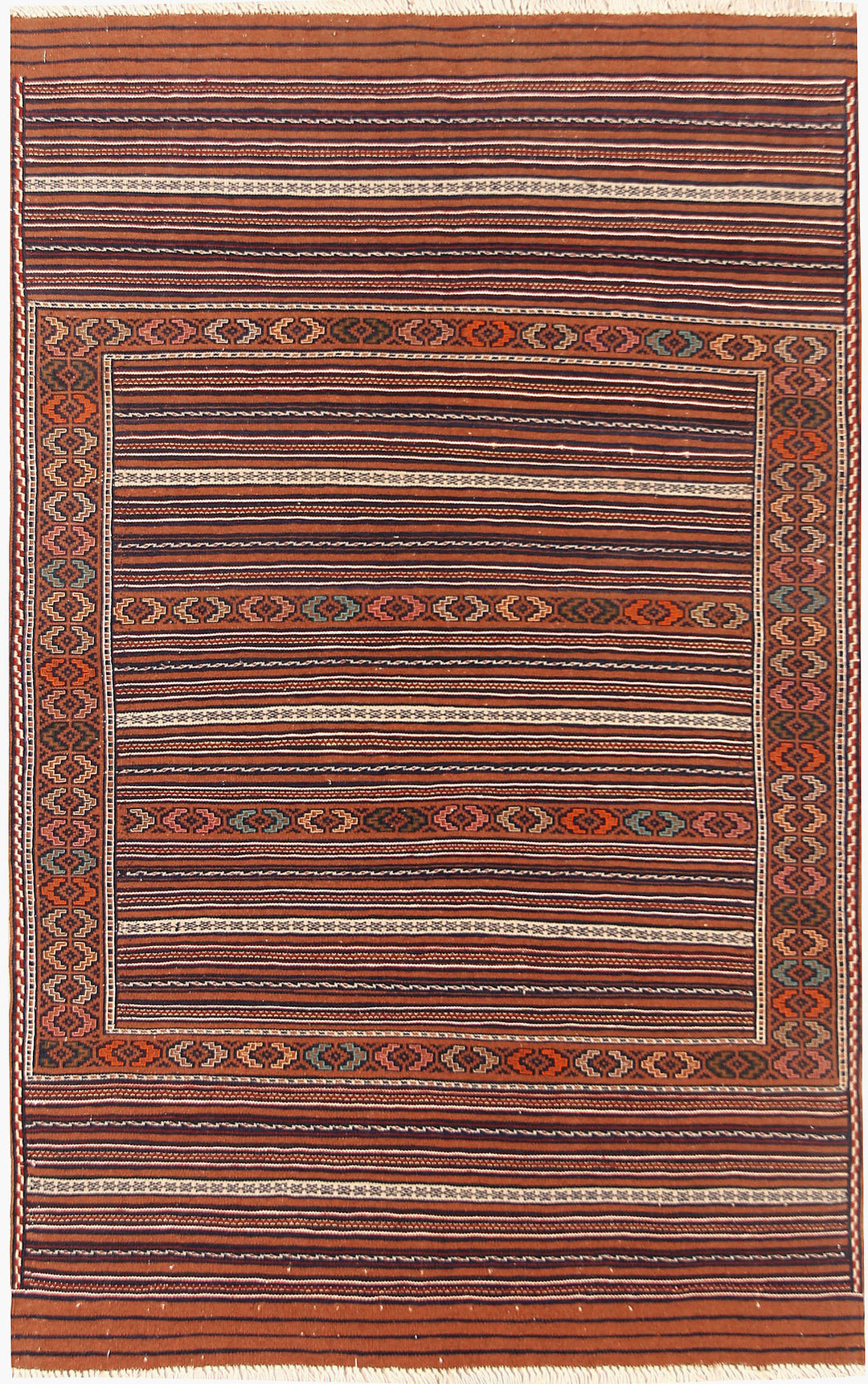 Afghan Oriental Rug 2' 10 x 4' 6 Hand-Knotted