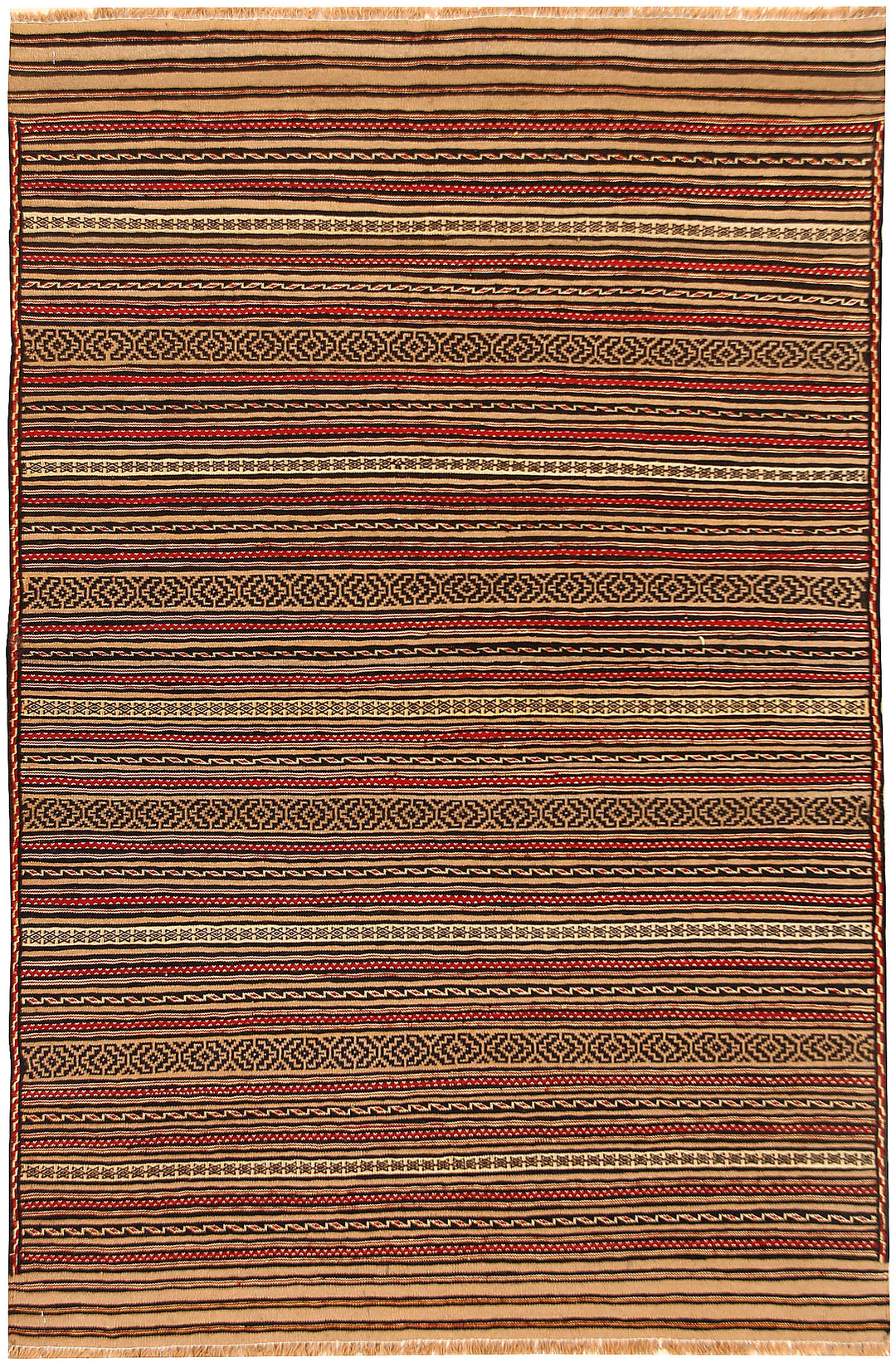 Afghan Oriental Rug 3'1" x 4'8" Hand-Knotted
