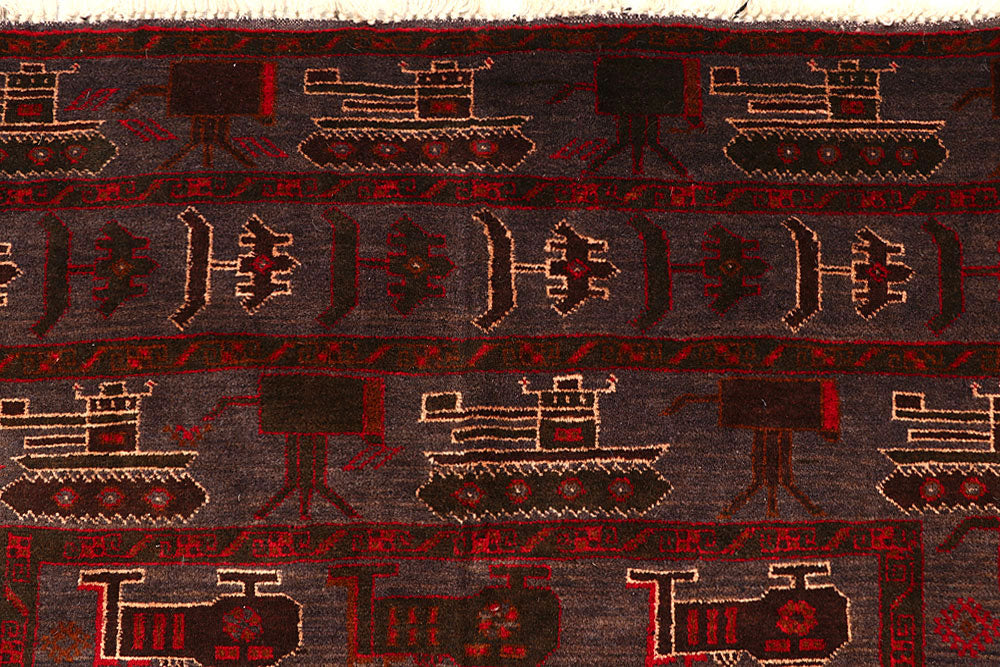 Multi Colored Baluchi 6' 3 x 9' 9 - No. 61798 - ALRUG Rug Store