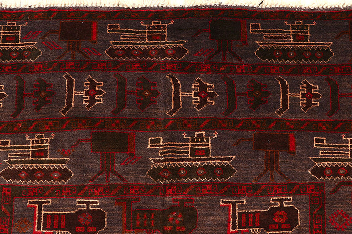 Multi Colored Baluchi 6' 3 x 9' 9 - No. 61798 - ALRUG Rug Store