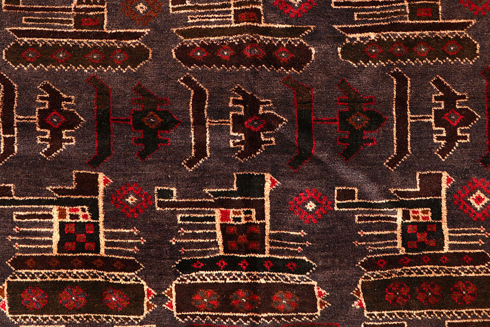 Multi Colored Baluchi 6' 3 x 9' 9 - No. 61798 - ALRUG Rug Store
