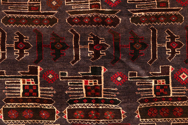 Multi Colored Baluchi 6' 3 x 9' 9 - No. 61798 - ALRUG Rug Store