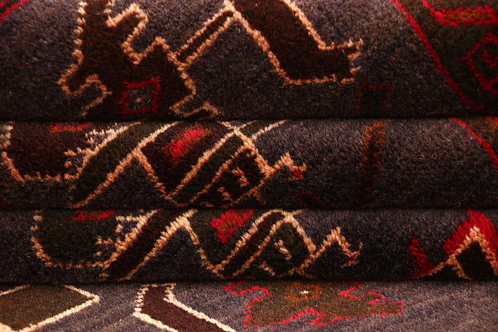 Multi Colored Baluchi 6' 3 x 9' 9 - No. 61798 - ALRUG Rug Store