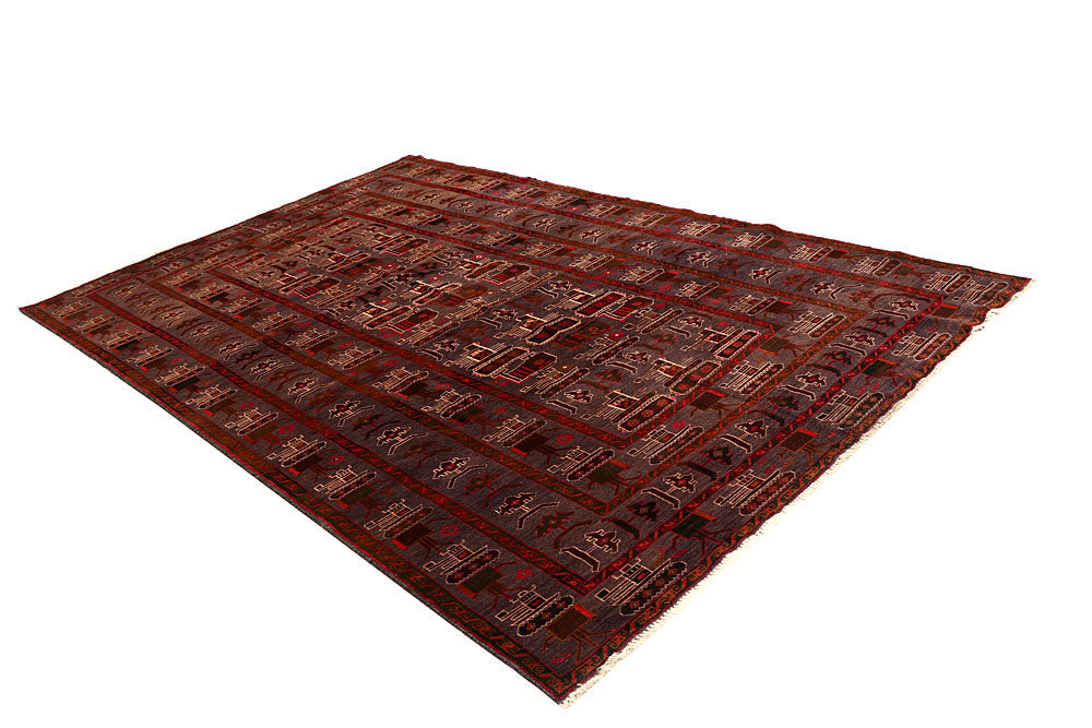 Multi Colored Baluchi 6' 3 x 9' 9 - No. 61798 - ALRUG Rug Store