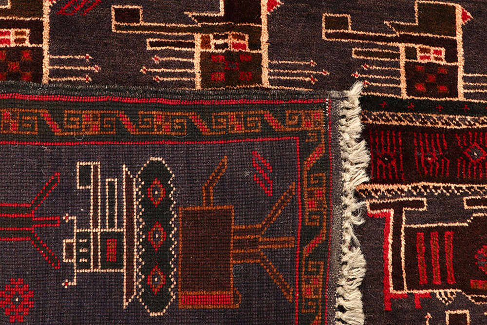 Multi Colored Baluchi 6' 3 x 9' 9 - No. 61798 - ALRUG Rug Store