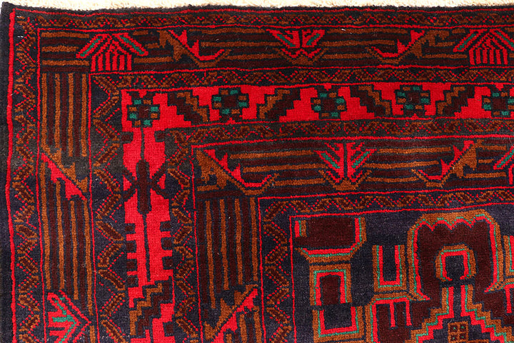 Multi Colored Baluchi 6' 1 x 9' 5 - No. 61799 - ALRUG Rug Store