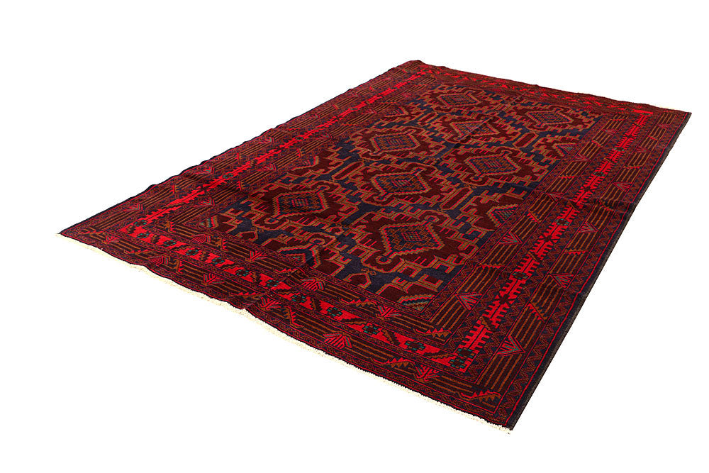 Multi Colored Baluchi 6' 1 x 9' 5 - No. 61799 - ALRUG Rug Store