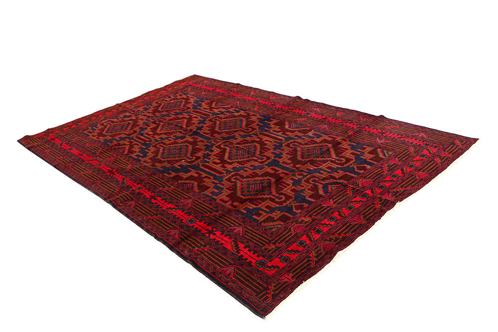 Multi Colored Baluchi 6' 1 x 9' 5 - No. 61799 - ALRUG Rug Store