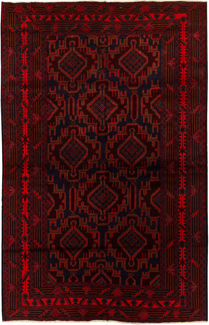 Multi Colored Baluchi 6' 1 x 9' 5 - No. 61799 - ALRUG Rug Store