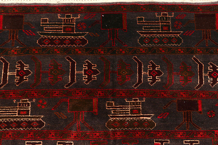 Multi Colored Baluchi 6' 4 x 9' 7 - No. 61800 - ALRUG Rug Store