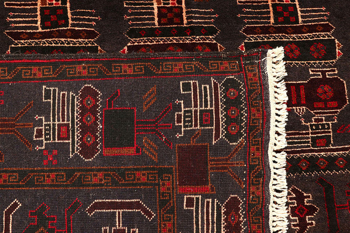 Multi Colored Baluchi 6' 4 x 9' 7 - No. 61800 - ALRUG Rug Store