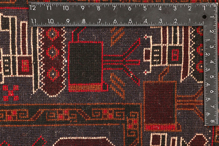 Multi Colored Baluchi 6' 4 x 9' 7 - No. 61800 - ALRUG Rug Store