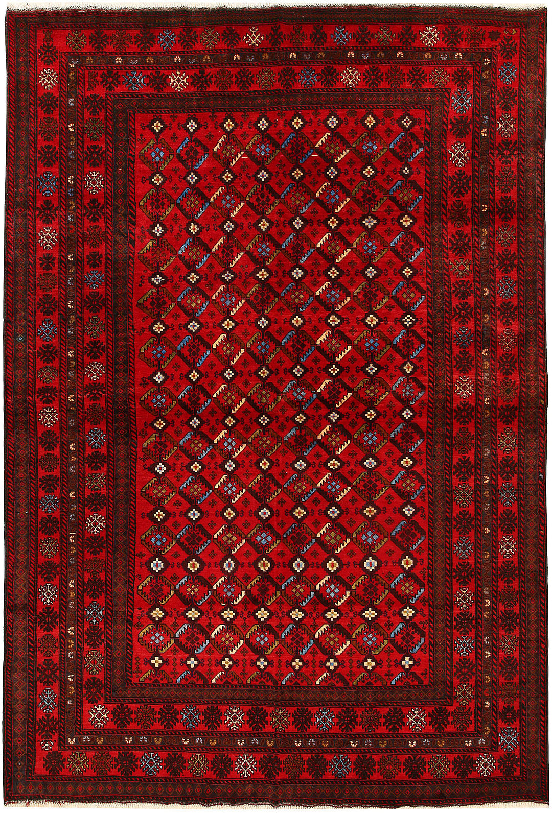 Multi Colored Baluchi 6' 4 x 9' 5 - No. 61801 - ALRUG Rug Store