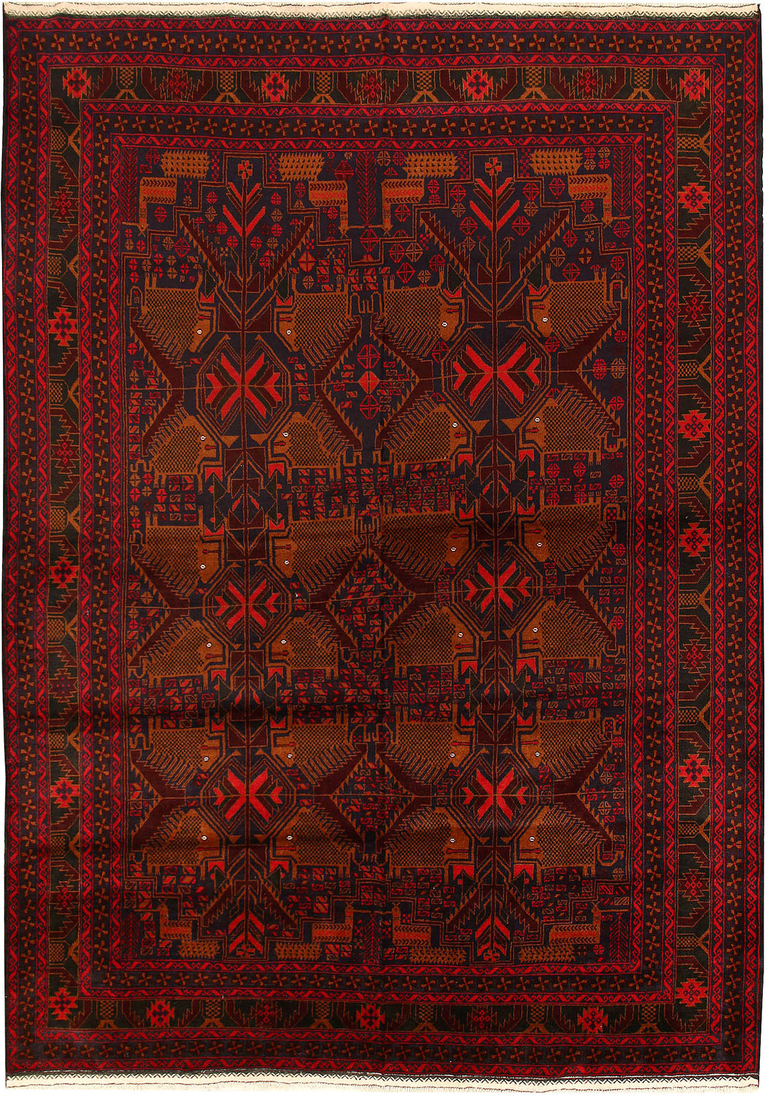 Multi Colored Baluchi 6' 9 x 10' - No. 61803 - ALRUG Rug Store