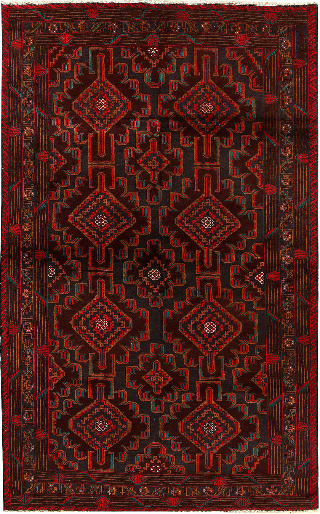 Multi Colored Baluchi 5' 11 x 9' 7 - No. 61804 - ALRUG Rug Store