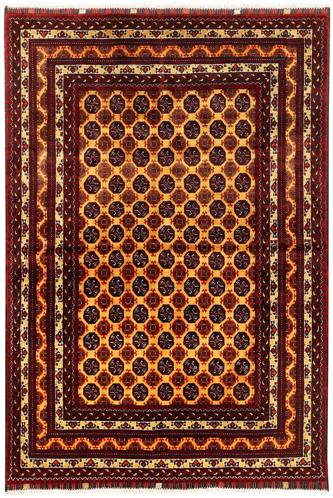 Multi Colored Baluchi 3' 3 x 4' 11 - No. 61811 - ALRUG Rug Store
