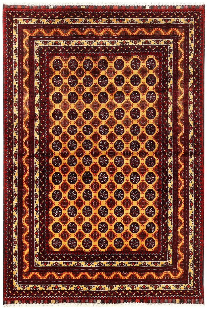 Multi Colored Baluchi 3' 3 x 4' 11 - No. 61811 - ALRUG Rug Store