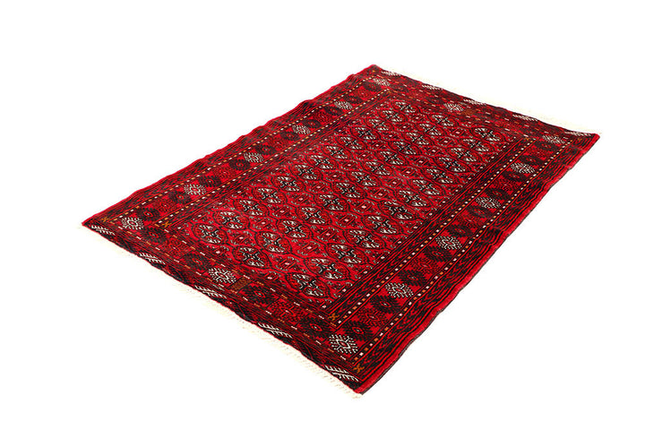 Firebrick Bokhara 3' 1 x 4' 7 - No. 61815 - ALRUG Rug Store