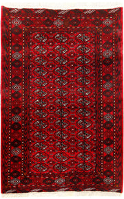 Firebrick Bokhara 3' 1 x 4' 7 - No. 61815 - ALRUG Rug Store