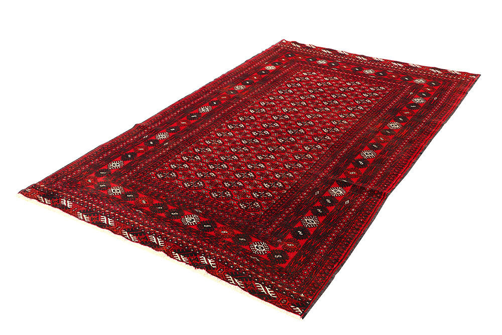 Firebrick Bokhara 4' 3 x 6' 6 - No. 61826 - ALRUG Rug Store