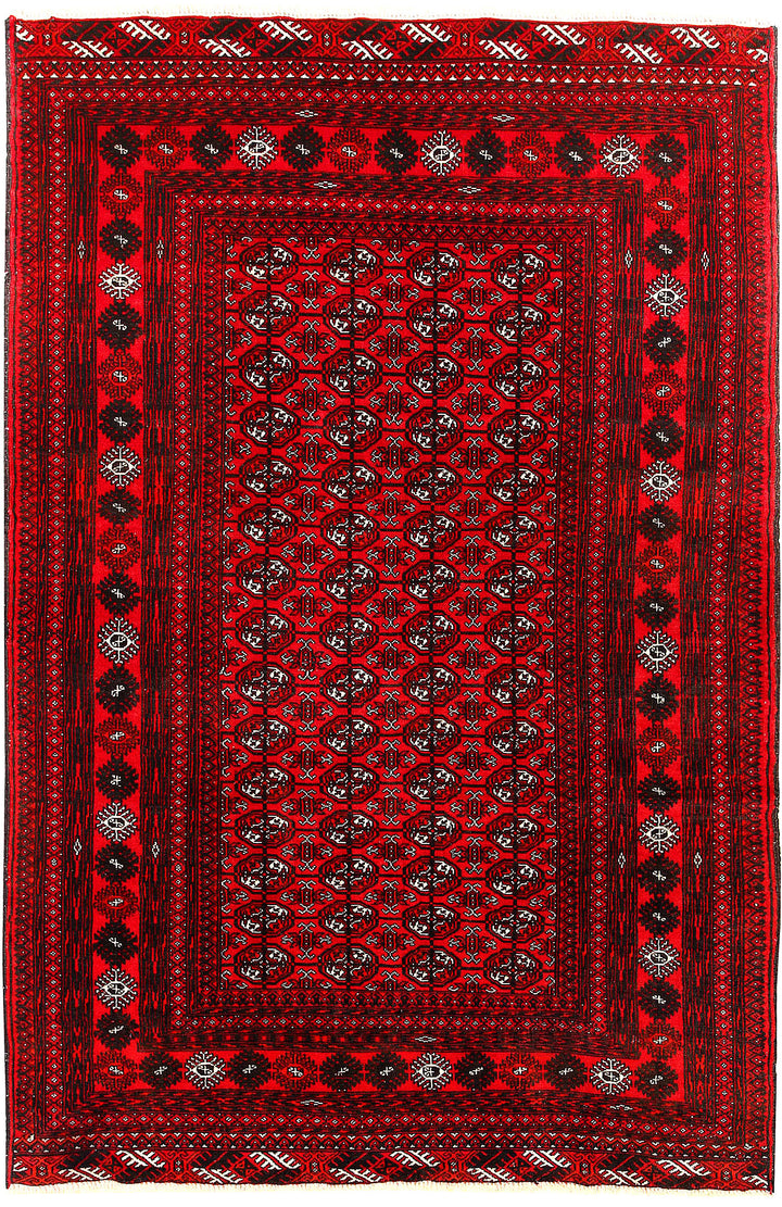 Firebrick Bokhara 4' 3 x 6' 6 - No. 61826 - ALRUG Rug Store