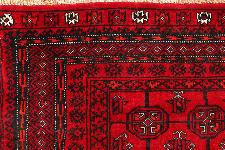 Firebrick Bokhara 3' 7 x 5' 1 - No. 61828 - ALRUG Rug Store
