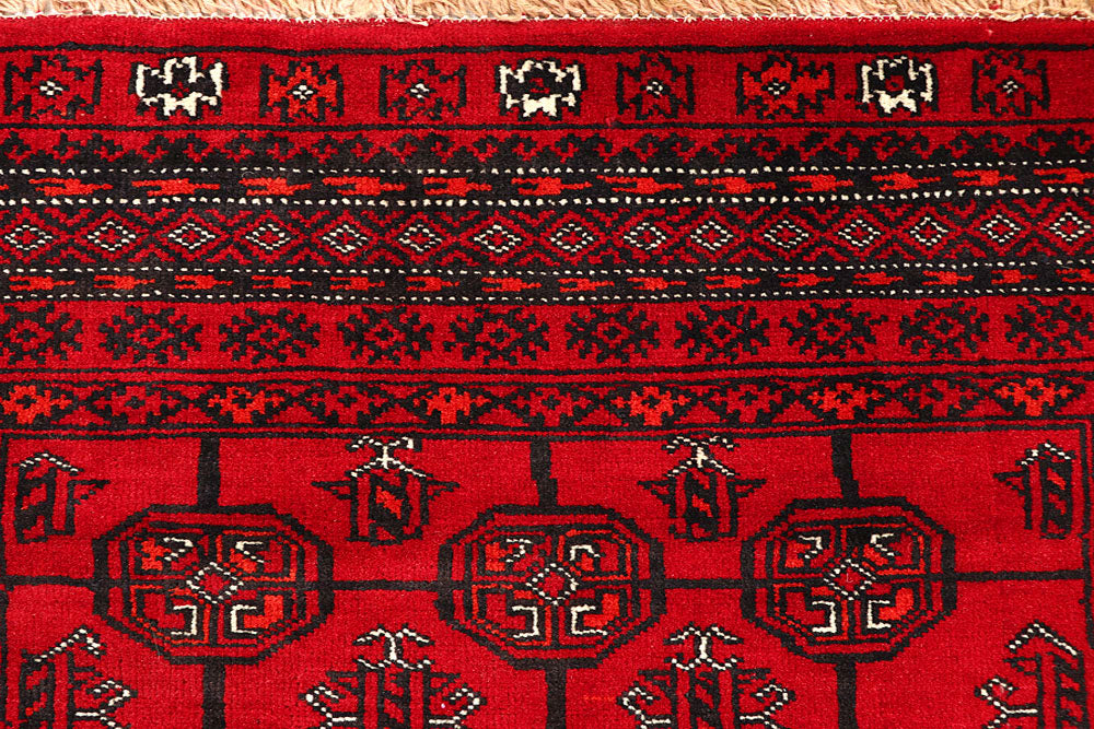Firebrick Bokhara 3' 7 x 5' 1 - No. 61828 - ALRUG Rug Store