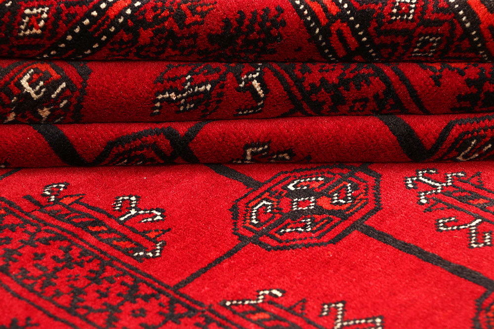 Firebrick Bokhara 3' 7 x 5' 1 - No. 61828 - ALRUG Rug Store