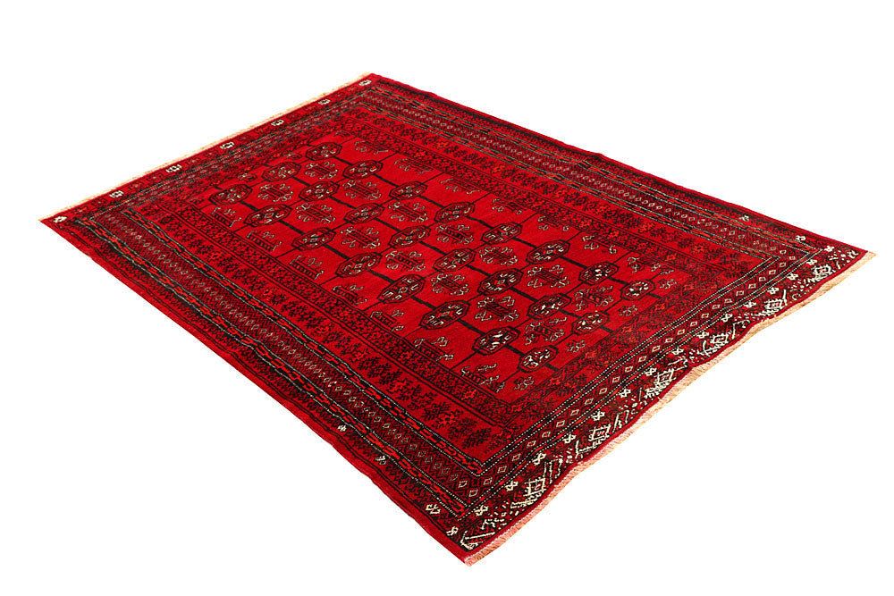 Firebrick Bokhara 3' 7 x 5' 1 - No. 61828 - ALRUG Rug Store
