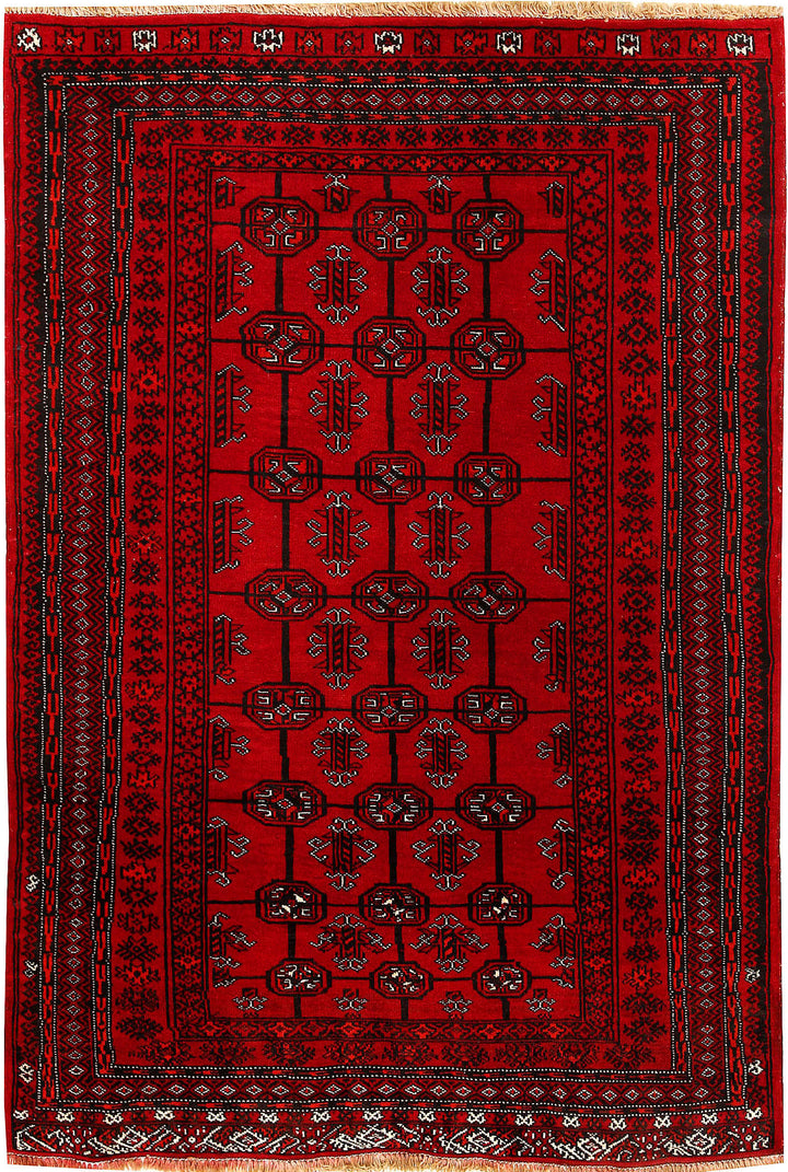 Firebrick Bokhara 3' 7 x 5' 1 - No. 61828 - ALRUG Rug Store