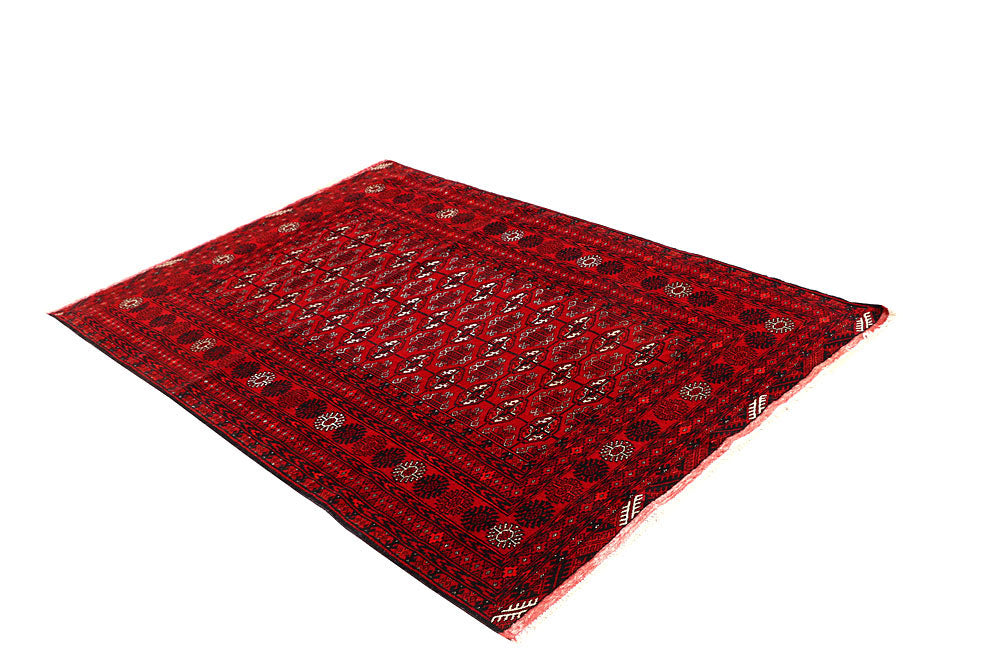 Firebrick Bokhara 4' 1 x 6' 1 - No. 61829 - ALRUG Rug Store