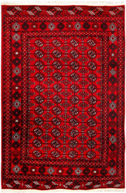 Firebrick Bokhara 4' x 6' 4 - No. 61830 - ALRUG Rug Store