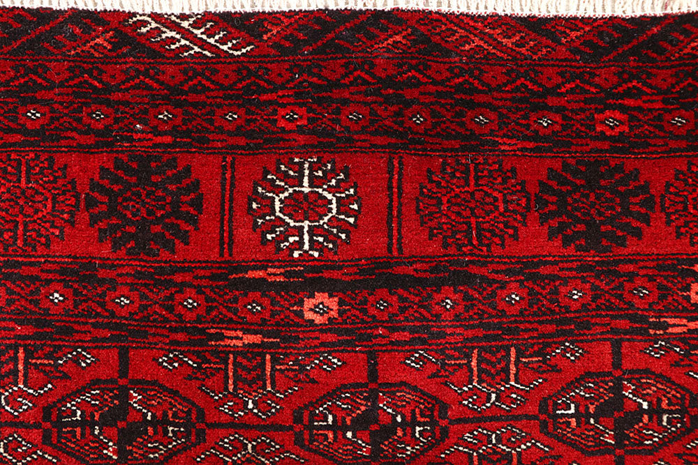 Firebrick Bokhara 3' 11 x 5' 11 - No. 61831 - ALRUG Rug Store