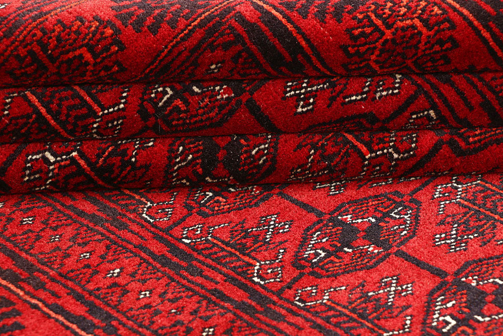 Firebrick Bokhara 3' 11 x 5' 11 - No. 61831 - ALRUG Rug Store