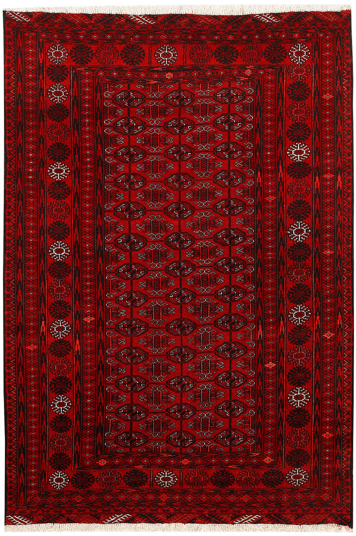 Firebrick Bokhara 3' 11 x 5' 11 - No. 61831 - ALRUG Rug Store