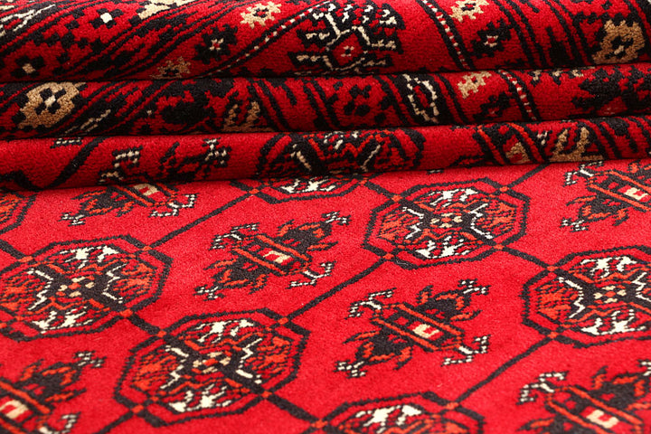 Firebrick Bokhara 4' 2 x 5' 6 - No. 61832 - ALRUG Rug Store