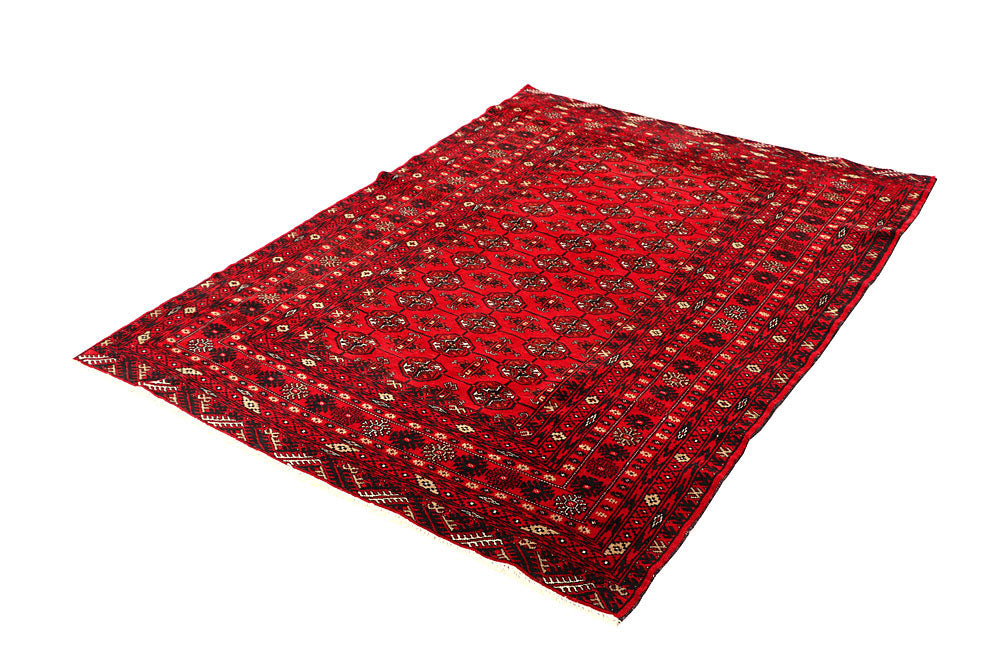 Firebrick Bokhara 4' 2 x 5' 6 - No. 61832 - ALRUG Rug Store