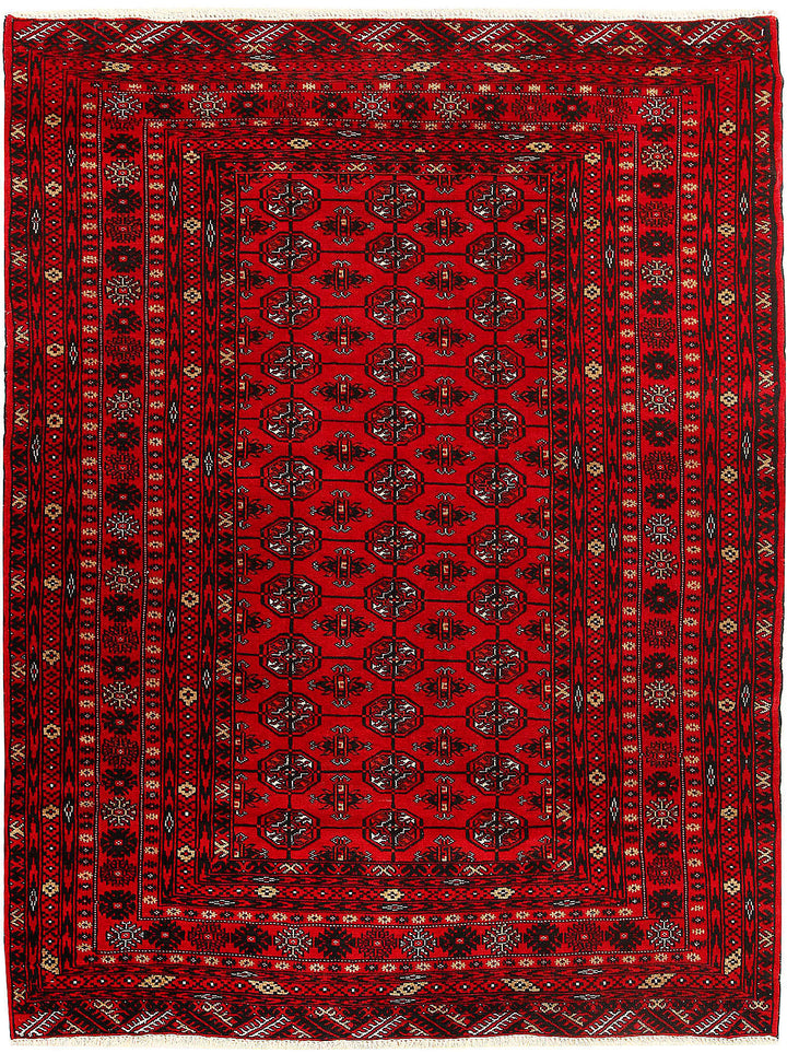 Firebrick Bokhara 4' 2 x 5' 6 - No. 61832 - ALRUG Rug Store