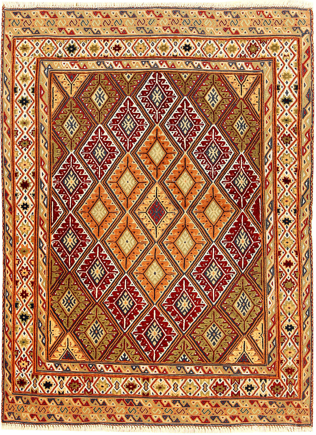 Afghan Mashwani Rug 2' 9 x 4' Hand-Knotted