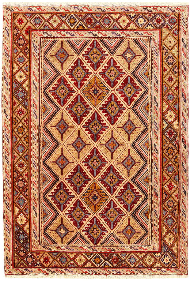 Multi Colored Mashwani 2' 9 x 4' - No. 61859 - ALRUG Rug Store