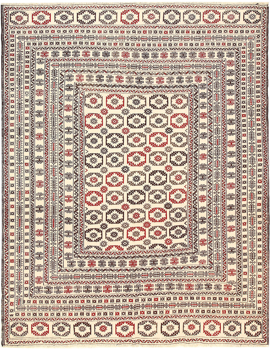 Old Lace Soumak 6' 8 x 8' 5 - No. 61860 - ALRUG Rug Store