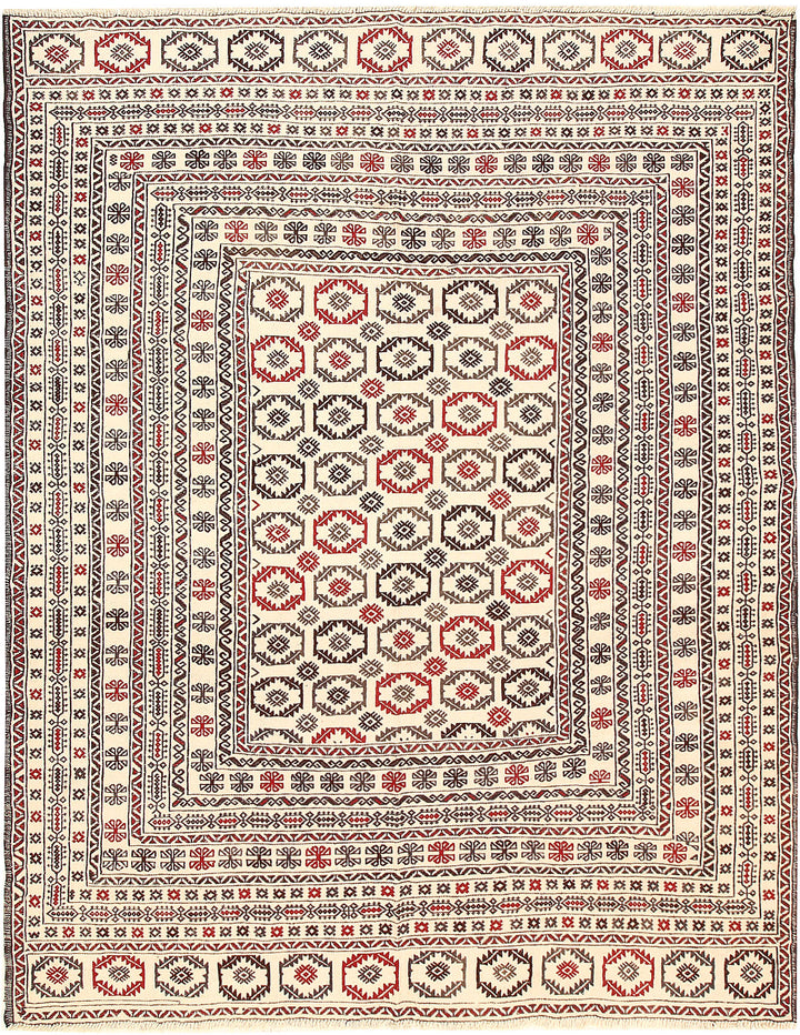 Old Lace Soumak 6' 8 x 8' 5 - No. 61860 - ALRUG Rug Store
