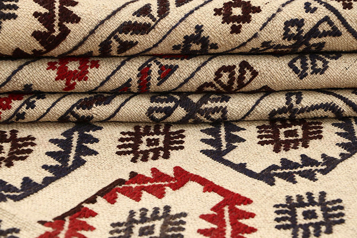 Old Lace Soumak 6' 7 x 8' 5 - No. 61861 - ALRUG Rug Store