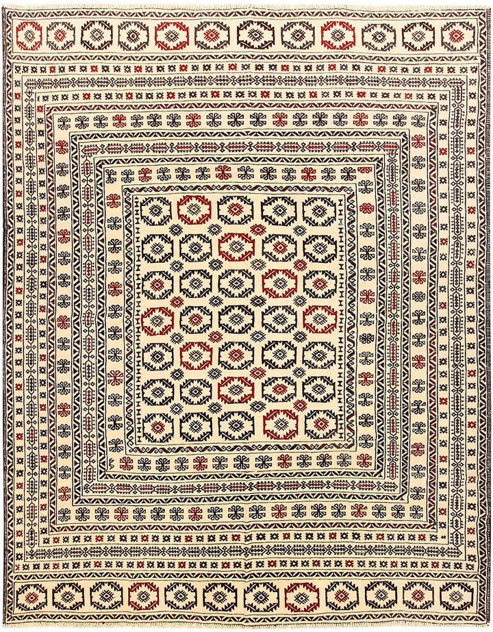 Old Lace Soumak 6' 7 x 8' 5 - No. 61861 - ALRUG Rug Store