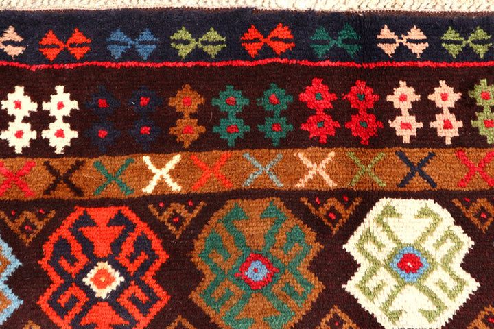 Multi Colored Baluchi 6' 9 x 8' 9 - No. 61863 - ALRUG Rug Store